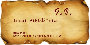 Irsai Viktória névjegykártya
